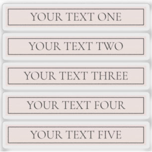 Hellrosa Rosa Streifen und eleganter bearbeitbarer Aufkleber