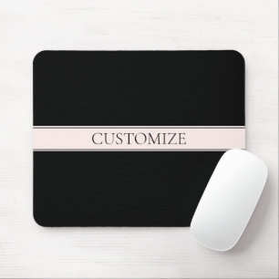 Hellrosa Rosa Streifen und eleganter bearbeitbarer Mousepad
