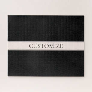 Hellrosa Rosa Streifen und eleganter bearbeitbarer Puzzle