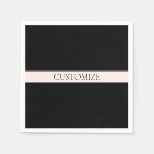 Hellrosa Rosa Streifen und eleganter bearbeitbarer Serviette