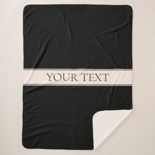 Hellrosa Rosa Streifen und eleganter bearbeitbarer Sherpadecke