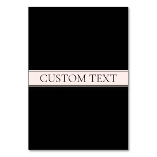 Hellrosa Rosa Streifen und eleganter bearbeitbarer Tischnummer