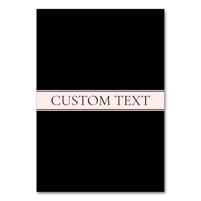 Hellrosa Rosa Streifen und eleganter bearbeitbarer Tischnummer (Vorderseite)