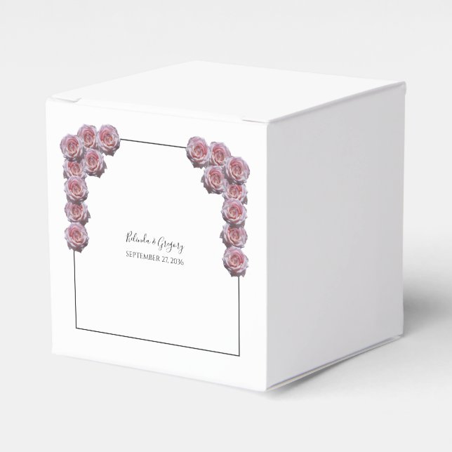 Hellrosa Rose Hochzeit Geschenkschachtel (Vorderseite)