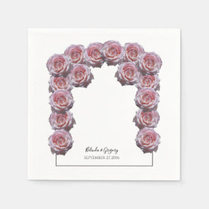 Hellrosa Rose Hochzeit Serviette