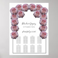 Hellrosa Rose Hochzeitstabelle
