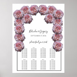 Hellrosa Rose Hochzeitstabelle Poster