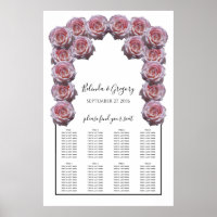 Hellrosa Rose Hochzeitstabelle