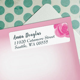 Hellrosa Rose Rücksendeadressen-Aufkleber