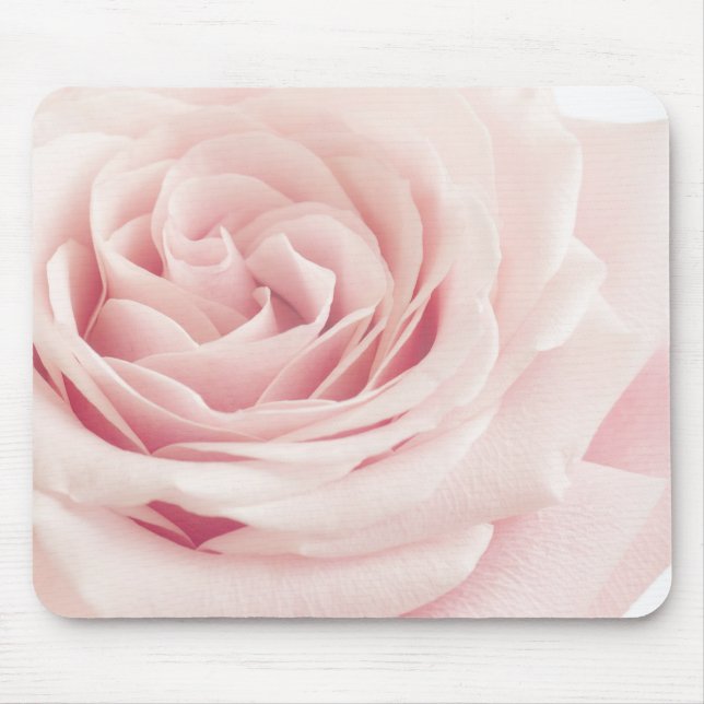 Hellrosa Rosen-Blume - Rosen-Blumen mit Blumen Mousepad (Vorne)