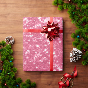 Hellrosa Rosen-Imitat-Sparkles Glitter Geschenkpapier