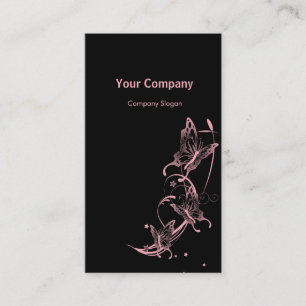 Hellrosa Schmetterlinge Visitenkarte