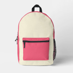 Hellrosa Schule Stilvolle Trendy Two Tone Bedruckter Rucksack