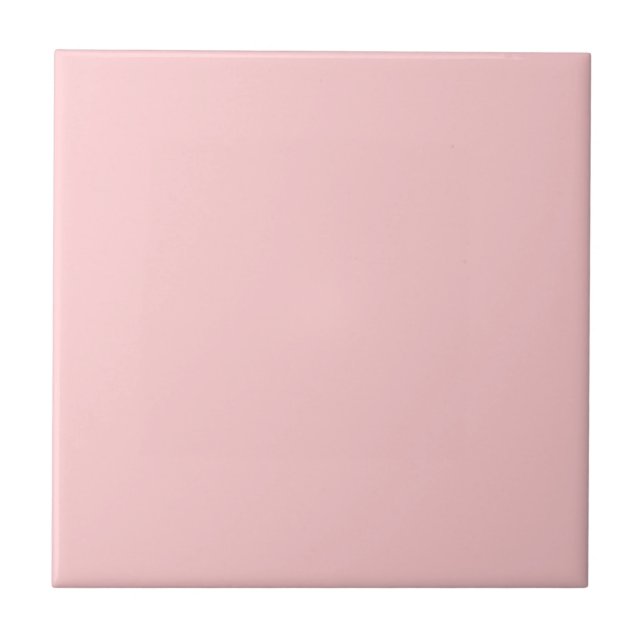 Hellrosa Solid Color Moderne Elegante Eleganz Fliese (Vorderseite)