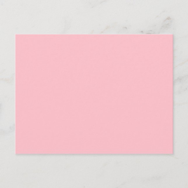 Hellrosa, solide Farbe Girly Pastel Postkarte (Vorderseite)