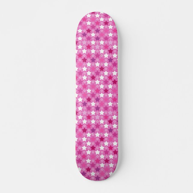 Hellrosa Sternenzeit Skateboard (Vorne)