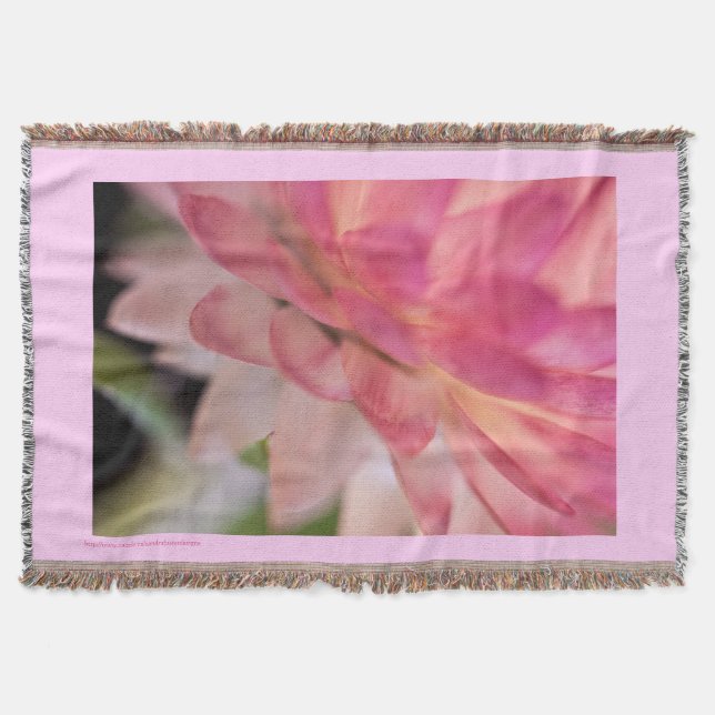 Hellrosa Strawblume Decke (Vorderseite)