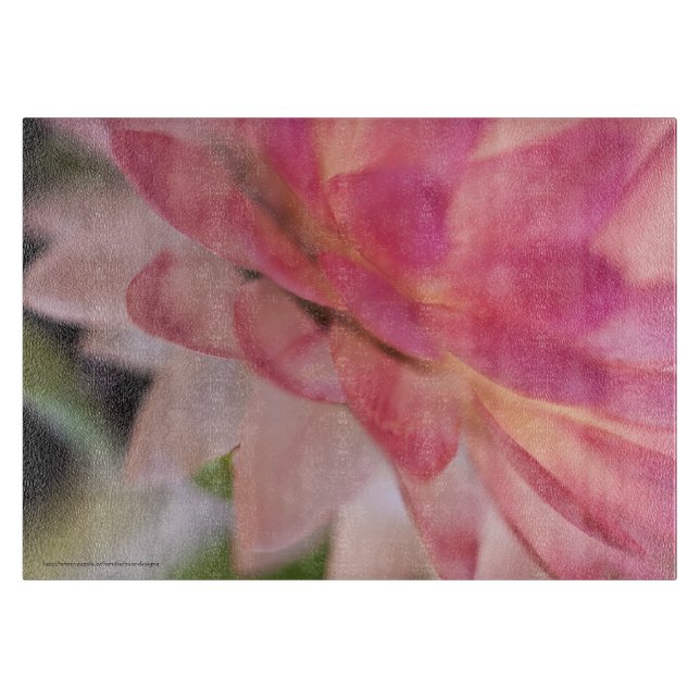 Hellrosa Strawblume Schneidebrett (Vorderseite)
