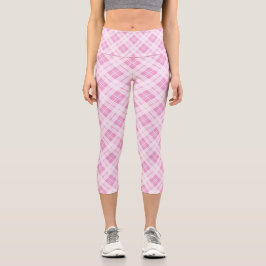 Hellrosa Tarta Weihnachtsmuster Capri Leggings