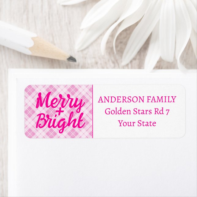 Hellrosa Tartan Merbright Weihnachtsfeiertage (Insitu)