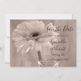 Hellrosa Tinte Daisy Wedding Save the Date