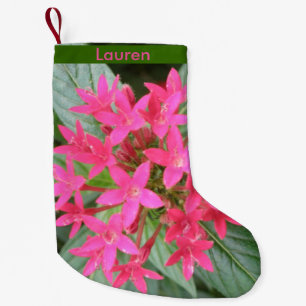 Hellrosa tropische Blume Custom Strumpf Kleiner Weihnachtsstrumpf