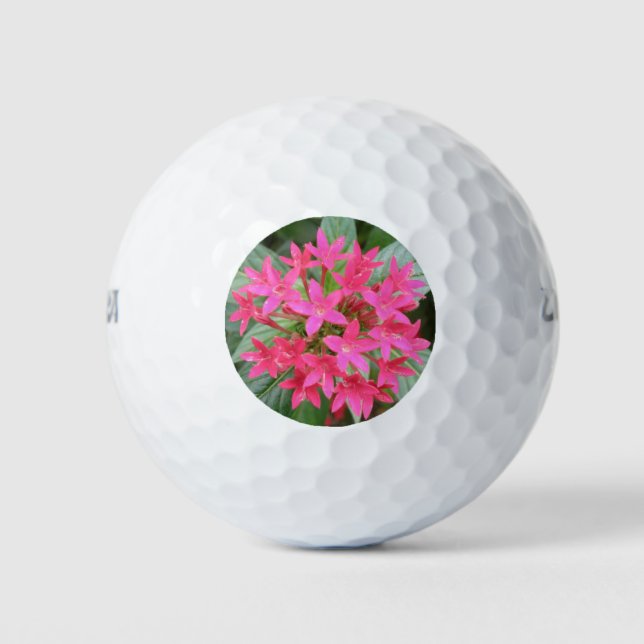 Hellrosa Tropische Blume Golf Ball (Vorderseite)