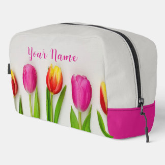 Hellrosa Tulips Waschbeutel