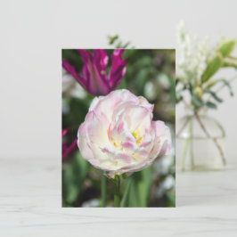 Hellrosa Tulpen an einem sonnigen Tag Einladung