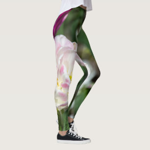 Hellrosa Tulpen an einem sonnigen Tag Leggings