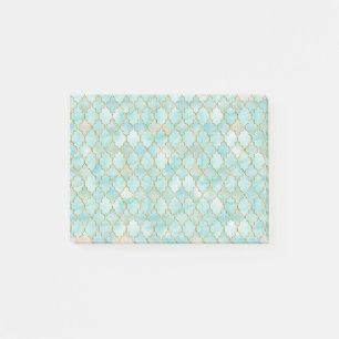 Hellrosa und aqua-marokkanisches Muster Post-it Klebezettel