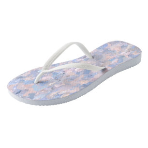 Hellrosa und blau flip flops