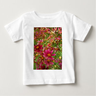 Hellrosa und gelbe Daisy-Blume Baby T-shirt
