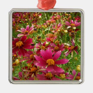 Hellrosa und gelbe Daisy-Blume Ornament Aus Metall