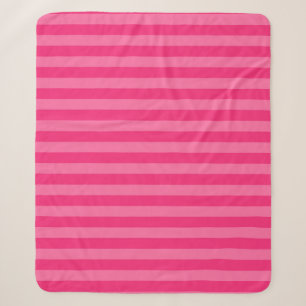 Hellrosa und heiß rosa Streifen Sherpadecke