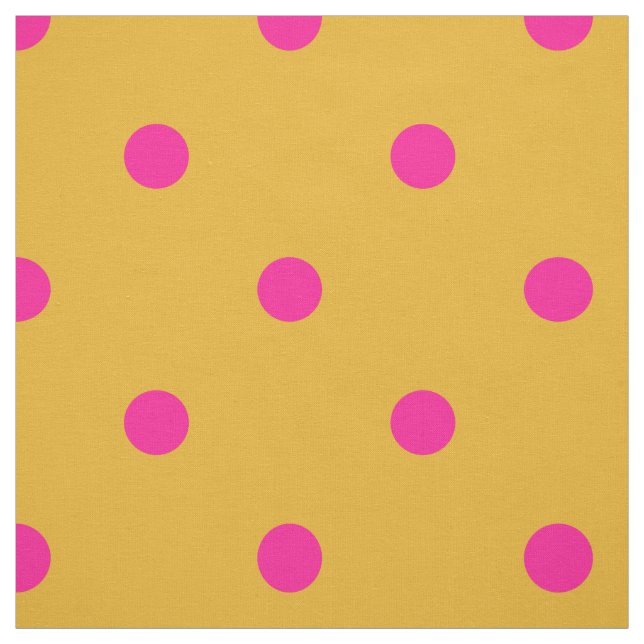 Hellrosa und Marigold Orange Polka Dot Stoff (Muster)