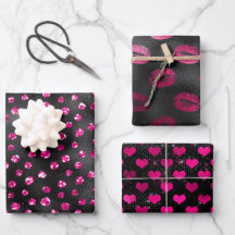 Hellrosa und schwarzes Glam Weibchenmuster