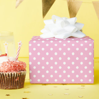 Hellrosa und weiße Tupfen Geschenkpapier