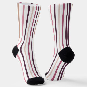Hellrosa vertikale Streifen Socken