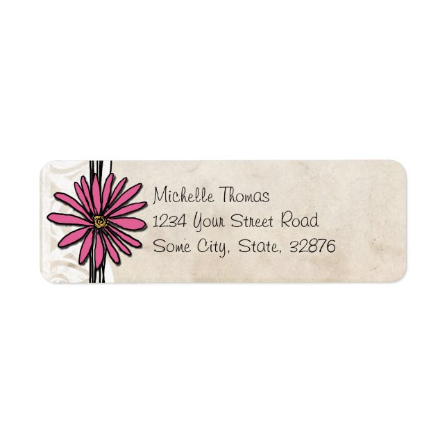 Hellrosa Vintage Daisy-Hochzeitadresse (Vorne)