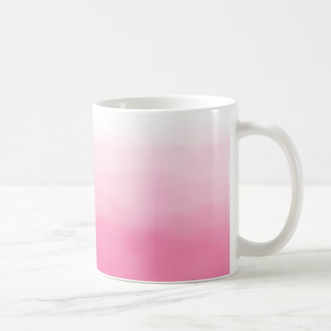 Hellrosa Wasserfarbe Ombre Tasse (Rechts)