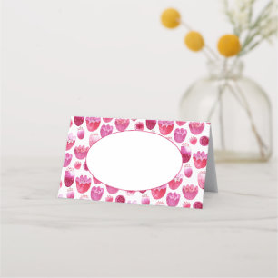 Hellrosa Watercolor Blossom Hochzeit Platzkarte