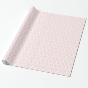 Hellrosa Weißes marokkanisches Quatrefolienmuster Geschenkpapier