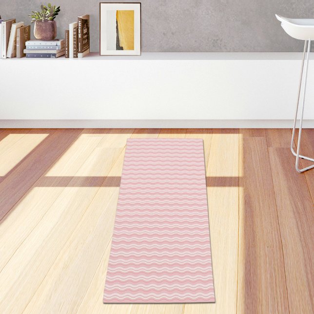 Hellrosa Wellenmuster-Yogamatte Yogamatte (Von Creator hochgeladen)