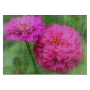 Hellrosa Zinnia-Blume Schneidebrett