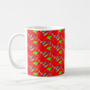 Hellrot gemustert tragen Sie Ihren eigenen Namen a Kaffeetasse