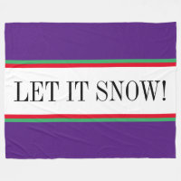 Hellrot Grün Lila Weiß LASSEN ES SCHNEE! Streifen