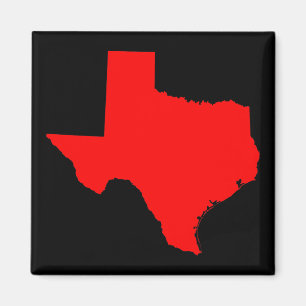 Hellrot und schwarz Texas Magnet