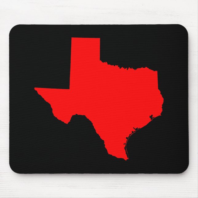 Hellrot und schwarz Texas Mousepad (Vorne)