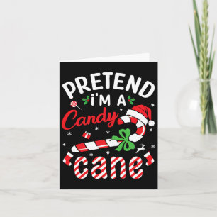 Hellrot und weiße Weihnachtscreme Candy Cane Shirt Karte